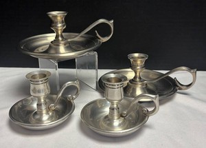 DR - Four Silver-Toned Candleholders