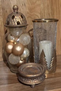 DR - Glass Ornament Jar & Candle Holders