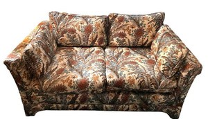 LR - Sofa - Custom-Made Botanical Floral Upholstered Couch