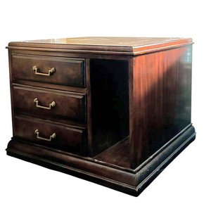 LR - Vintage Burlington Crown Dynasty Three-Drawer Side Table