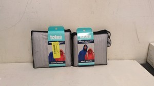 NEW TOTES WATER REPELLENT ADULT PONCHO 2 CT.