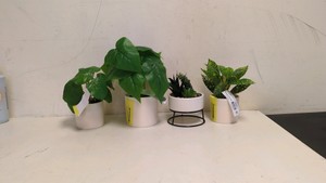 NEW ASSORTED ARTIFICIAL PLANTS 4 CT.