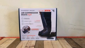 SHARPER IMAGE AIR COMPRESSION BOOTS FLEX LEG RECOVERY SYSTEM SM