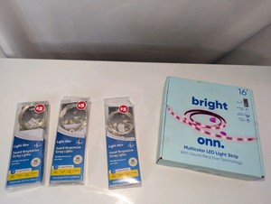 NIB LED Light Strip and (3) NIB String Lights, sound response