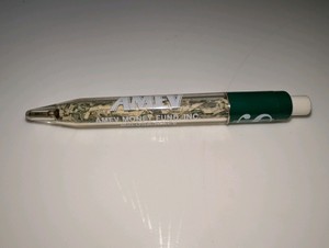 Vintage advertising ballpoint pen from C&D, Amev Money Fun, Shredded Money Collector Pen