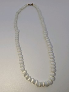 White Cats Eye Beaded Necklace-14