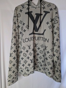 LV Monogram all-over print hoodie, thin fabric, XXL- Unauthenticated