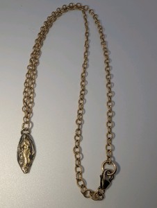 Antique Pendant with Vintage 14k GF Chain Necklace