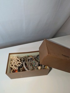 Burberry Sunglasses Box filled with Vintage Jewelry, 2.2lbs