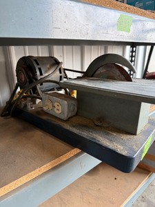 Vintage Bench Mounted Electric Grinding Wheel