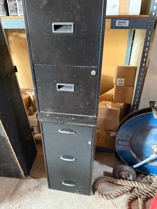 2 Black File Cabinets