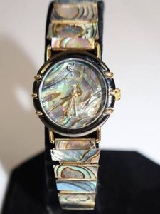 2 Vintage Lucoral with Iridescent Albatone Shell Inlay Watches