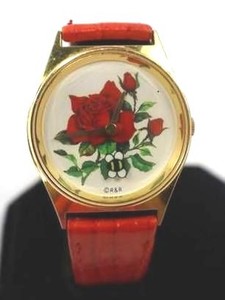 Vintage R&ampR Valdawn Quartz Fashion Watch - Rose &amp Bee Face