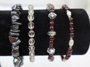 Vintage Stone and Bead Bracelets (Lot of 4)