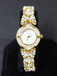 Vintage Regent Bracelet Watch Encrusted with Sparkling Rhinestones