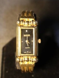 Vintage Joan Rivers Classics Black and Gold Quartz Bracelet Watch