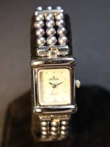 Vintage Prestige Croton Rectangular Beaded Wristwatch