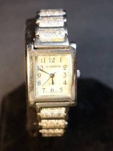 Vintage Liz Claiborne Rectangular Silver Watch