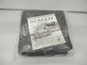 SureFit Ultimate Stretch Leather 2-Pc Box Cushion Chair Slipcover Antique Slate