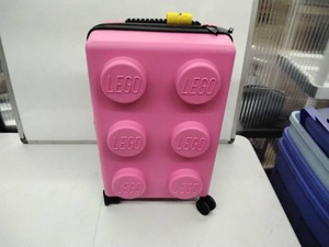 LEGO Brick Hardside Spinner Carry-On Suitcase 20 in. Pink with TSA Lock