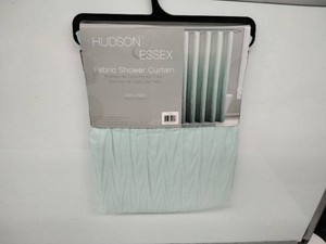 Hudson & Essex Fabric Shower Curtain 72 in. x 72 in. Ombre Aqua Polyester