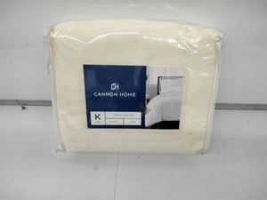 Cannon Home 3 Piece Duvet Set King Ivory 106 in. x 90 in. with 2 King Shams