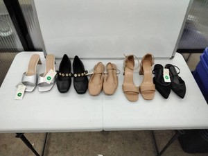 Womens Shoe Lot of 5 Pairs Size 10 A New Day Heels, Flats, Mules & Sandals NWT