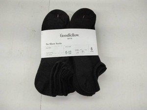 Goodfellow & Co Mens No-Show Socks 6 Pairs Black Shoe Size 6-12 New