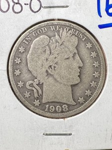 1908-O US BARBER HALF DOLLAR