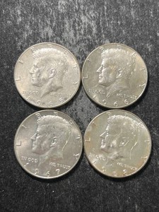 4 US 40% SILVER KENNEDY HALF DOLLARS