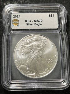2024 AMERICAN SILVER EAGLE ICG MS70