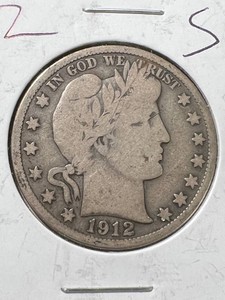 1912-S US BARBER HALF DOLLAR