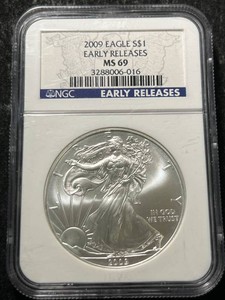 2009 AMERICAN SILVER EAGLE NGC MS69