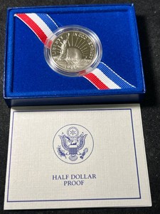 1986 US PROOF COMMEM HALF DOLLAR IN ORIGINAL MINT BOX