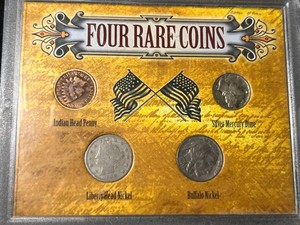 FOUR RARE US COINS SET