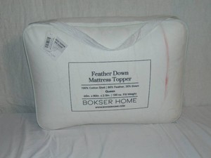 Queen BOKSER HOME Feather & Down Plush Luxury Mattress Topper