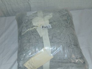 Queen Shadow Pinstripe  BOKSER HOME 100% French Linen Sheet Set
