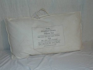 King BOKSER HOME 2 Pack Soft White Duck Feather & Down Bed Pillow