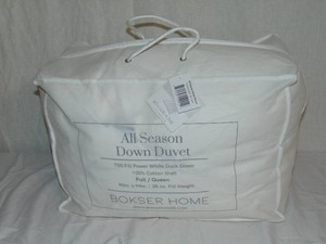 FullQueen BOKSER HOME All Season 700 Fill Power Luxury White Duck Down Duvet Comforter Insert