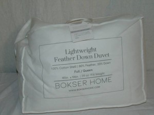 Full Queen Lightweight BOKSER HOME Feather & Down Duvet Comforter Insert