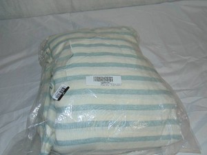 KingCal King Wave Stripe  Bokser Home 100% French Linen Duvet Cover & Sham Set