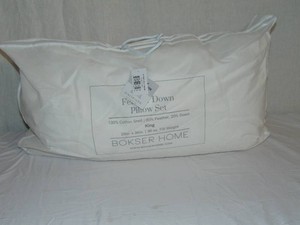 King BOKSER HOME 2 Pack Soft White Duck Feather & Down Bed Pillow