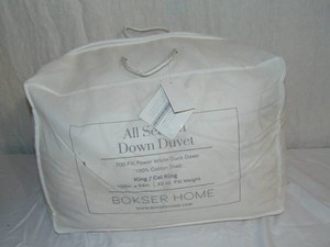 KingCal King BOKSER HOME All Season 700 Fill Power Luxury White Duck Down Duvet Comforter Insert