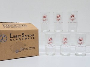 NOS Vintage 1950s era SCHLITZ Beer Glasses wOriginal Box