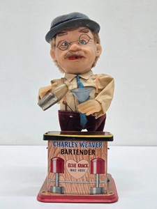 Vintage CHARLEY WEAVER Battery Operated Bartender Toy&nbsp