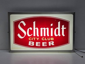 Working Vintage 1950s era SCHMIDT City Club Beer Lighted Sign