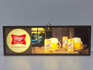 Working Vintage MILLER HIGH LIFE Lighted Beer Sign