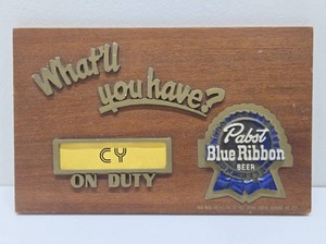 vintage PABST BEER Whatll Ya Have Beer Sign Plaque&nbsp