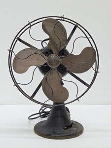 ANTIQUE 1920S era Emerson Brass Bladed Fan&nbsp