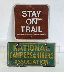 2 Vintage Metal Park Signs